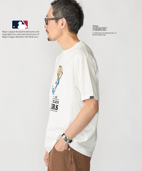 SHIPS(シップス)の「SHIPS: PEANUTS×MLB プリント Tシャツ 26SS(Tシャツ/カットソー・メンズ・ホワイト/ネイビー/オフホワイト/チャコールグレー・MEDIUM/X-LARGE/SMALL/LARGE)」の5枚目の写真