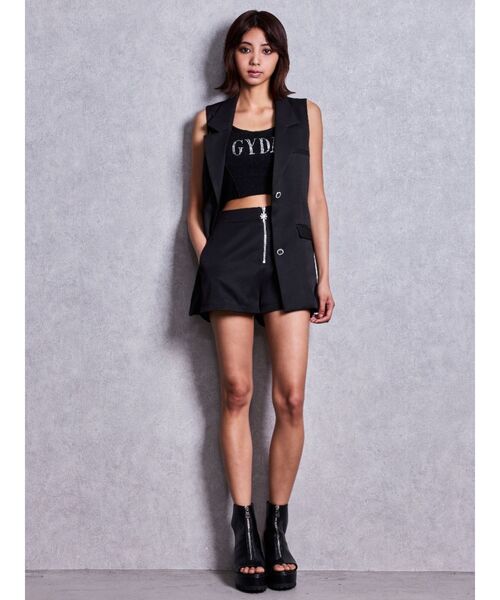 GYDA(ジェイダ)の「フロントZIP GGスライダータンクソールショートブーツ(ブーツ・レディース・ブラック・LARGE/MEDIUM/SMALL)」の10枚目の写真