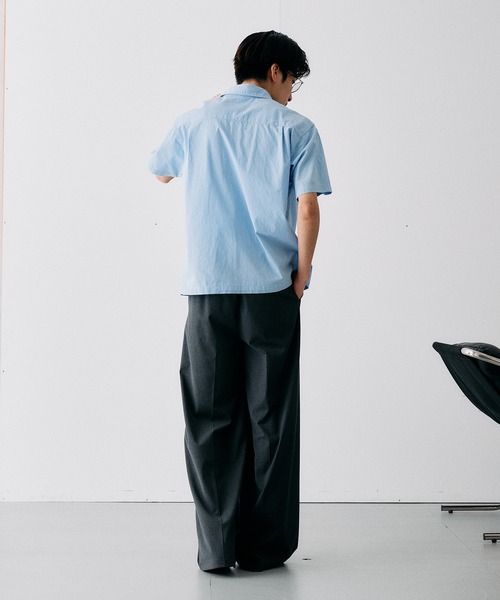 Adoon plain(アドーンプレーン)の「RING SNAP BUTTON BASIC SHIRT / リングスナップボタンベーシックシャツ(シャツ/ブラウス・メンズ・ライトブルー/アイボリー・LARGE/MEDIUM)」の9枚目の写真
