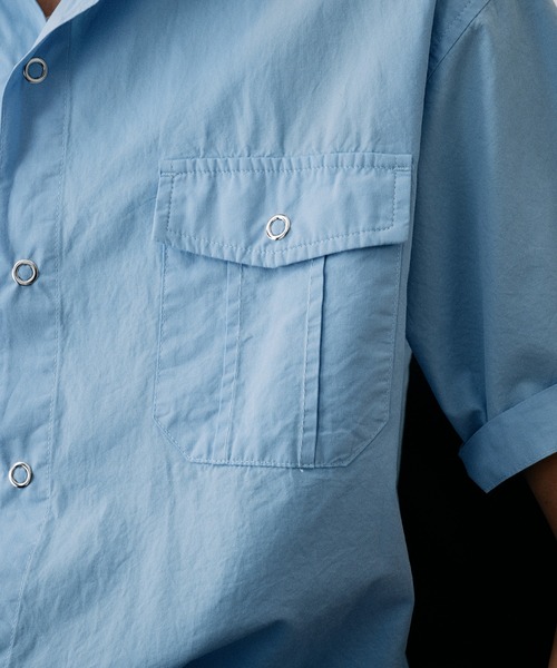 Adoon plain(アドーンプレーン)の「RING SNAP BUTTON BASIC SHIRT / リングスナップボタンベーシックシャツ(シャツ/ブラウス・メンズ・ライトブルー/アイボリー・LARGE/MEDIUM)」の20枚目の写真