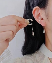 ドロップラインイヤリング|18Kゴールドメッキ/プラチナメッキ フリンジデザイン