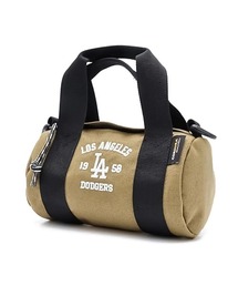 E-COME（イーカム）の「ロサンゼルス・ドジャース - ボストンバッグ【Los Angeles Dodgers MLB SMALL ROLL BAG BEIGE LA-R03】（ボストンバッグ）」