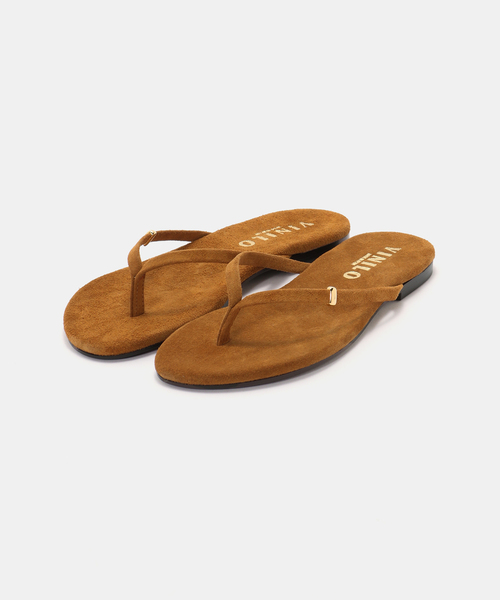 AP STUDIO（エーピーストゥディオ）の「【VINILO/ヴィニーロ】SUEDE THONG SANDALS（サンダル・レディース・ベージュ/キャメル・38/37/36）」の8枚目の写真