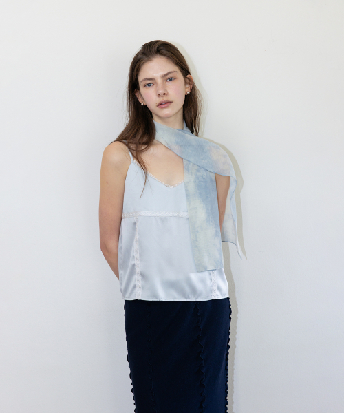 THE LILLE(ザ リル)の「Soft Satin Sleeveless_Skyblue(Tシャツ/カットソー・レディース・その他・FREE)」の1枚目の写真