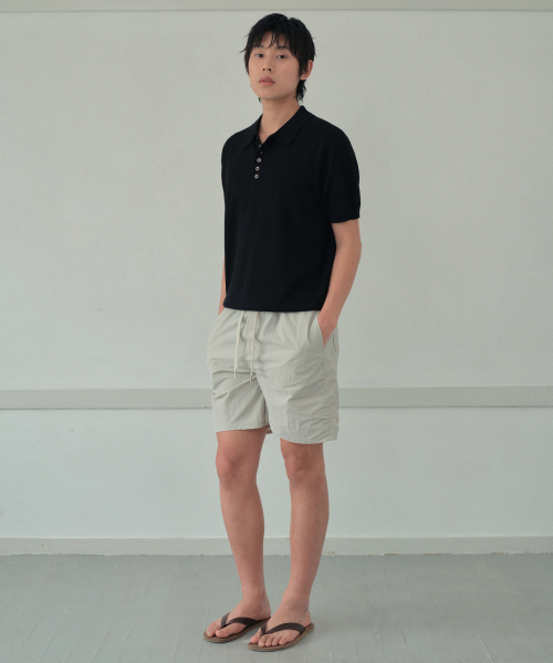 WEDNESDAY OASIS(ウェンズデーオアシス)の「ボタンカラー ハーフニット_BLACK(WC26KN50)(ニット/セーター・メンズ・ブラック・MEDIUM/LARGE)」の3枚目の写真
