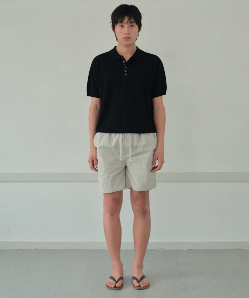 WEDNESDAY OASIS(ウェンズデーオアシス)の「ボタンカラー ハーフニット_BLACK(WC26KN50)(ニット/セーター・メンズ・ブラック・MEDIUM/LARGE)」の4枚目の写真