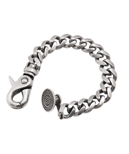 HUF(ハフ)の「BUTTON UP CLIP BRACELET(ブレスレット・メンズ・シルバー・S/M/L/XL)」の2枚目の写真
