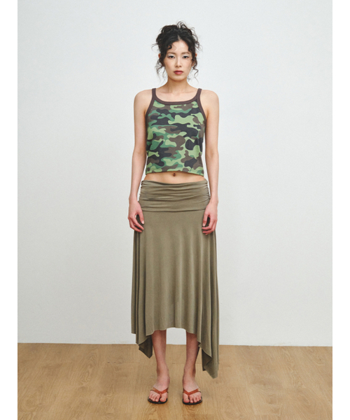 PLZPROJECT(プリーズプロジェクト)の「CAMO SLEEVELESS TOP(Tシャツ/カットソー・レディース・グリーン・FREE)」の2枚目の写真