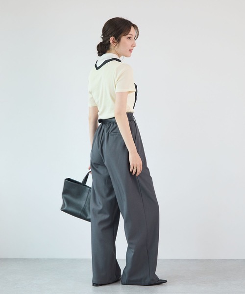Futier land(フューティアランド)の「ワンショル風オフショルトップス(Tシャツ/カットソー・レディース・ブラック/ミント/モカ/ホワイト・FREE)」の14枚目の写真