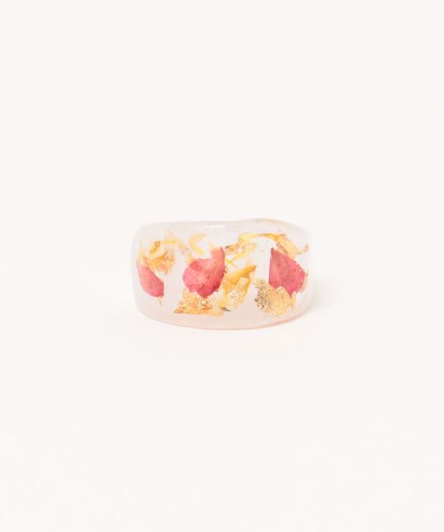tone(トーン)の「【popochi】指輪 レジン シンプル 大人 上品 リング デイリー ドライフラワー(MA)(リング・レディース・レッド/ピンク/パープル・FREE)」の3枚目の写真