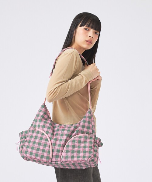 Casselini(キャセリーニ)の「【Casselini/キャセリーニ】ラウンドBIGショルダー/チェック柄/ショルダーバッグ/バッグ【WEB限定】(ショルダーバッグ・レディース・ブルー/ピンク/チャコールグレー・フリー)」の18枚目の写真