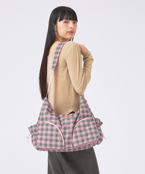 Casselini(キャセリーニ)の「【Casselini/キャセリーニ】ラウンドBIGショルダー/チェック柄/ショルダーバッグ/バッグ【WEB限定】(ショルダーバッグ・レディース・ブルー/ピンク/チャコールグレー・フリー)」の19枚目の写真
