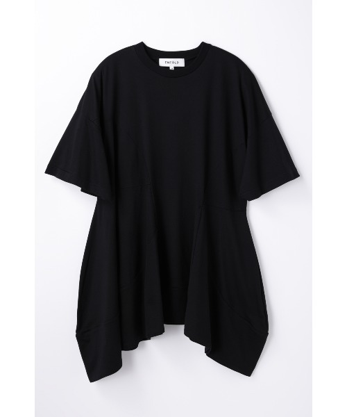 ENFOLD(エンフォルド)の「ASYMMETRY SOLID T-SHIRT(Tシャツ/カットソー・レディース・ブラック/ホワイト・38)」の2枚目の写真