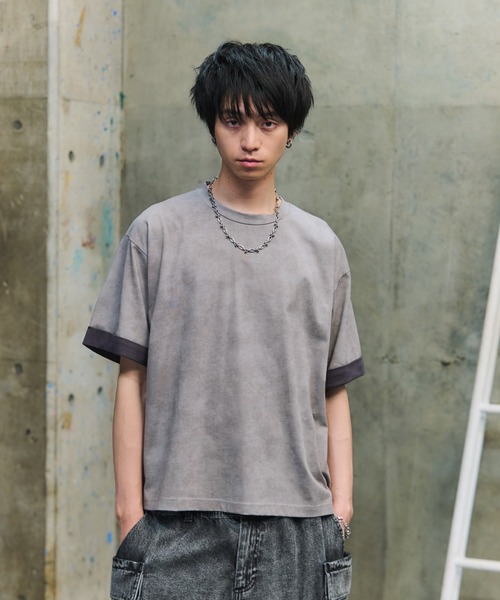 セール】レイヤード ルーズTシャツ / SLEEVE LAYERED LOOSE T-SHIRT