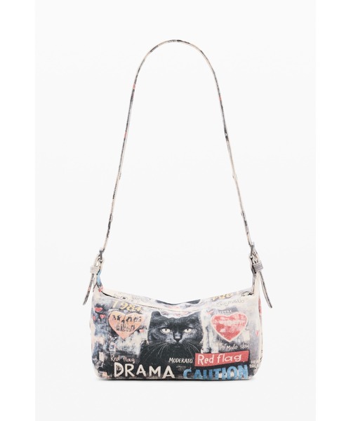 Desigual(デシグアル)の「【2026秋冬新作】 キャットグラフィックコットンミニショルダーバッグ(ショルダーバッグ・レディース・マルチ・FREE)」の3枚目の写真
