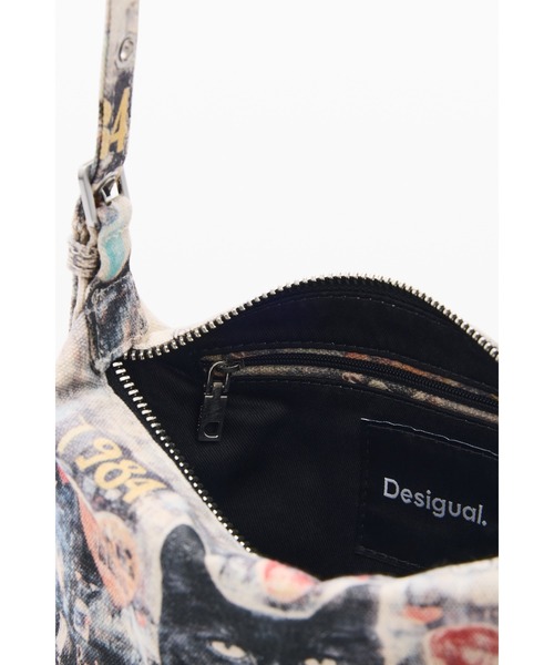 Desigual(デシグアル)の「【2026秋冬新作】 キャットグラフィックコットンミニショルダーバッグ(ショルダーバッグ・レディース・マルチ・FREE)」の4枚目の写真