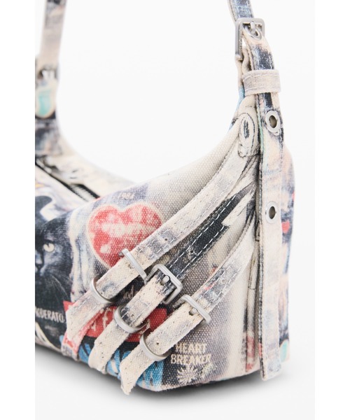 Desigual(デシグアル)の「【2026秋冬新作】 キャットグラフィックコットンミニショルダーバッグ(ショルダーバッグ・レディース・マルチ・FREE)」の5枚目の写真