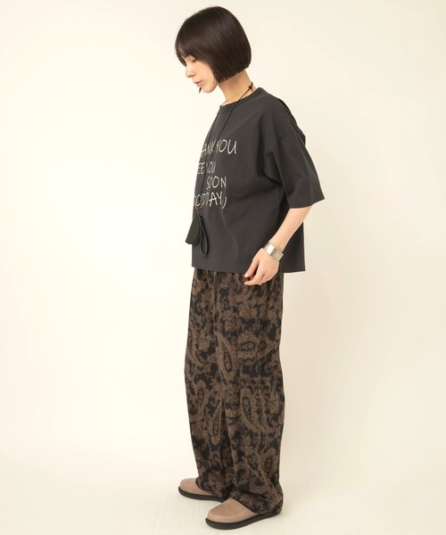 RNA-N(アールエヌエーエヌ)の「M2709 THANK YOU プリントT(Tシャツ/カットソー・レディース・オフホワイト/チャコールグレー/ブラック・FREE)」の15枚目の写真