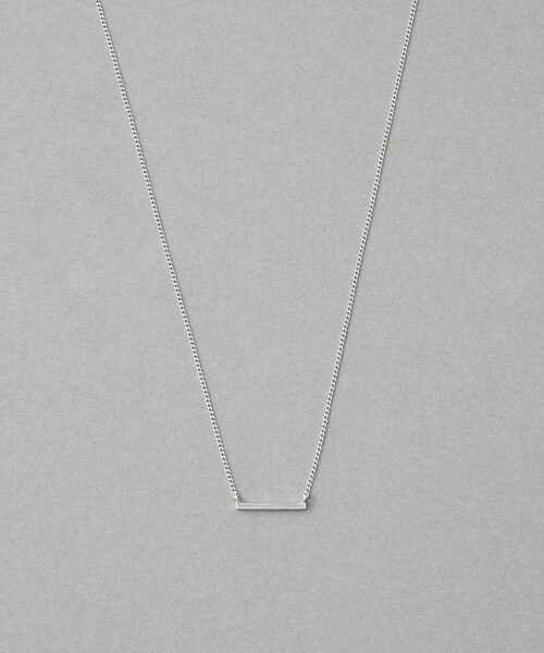 ete レイヤードK10WG ダイヤモンド バー ネックレス　定価¥45,100 レイヤード] K10WG バー ネックレス（ネックレス）｜ete（エテ）の
