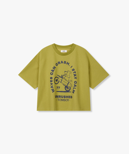 STUDIO TOMBOY(スタジオトムボーイ)の「キャラクタープリント半袖Tシャツ_オリーブ9106222211(Tシャツ/カットソー・レディース・オリーブ・OS)」の2枚目の写真