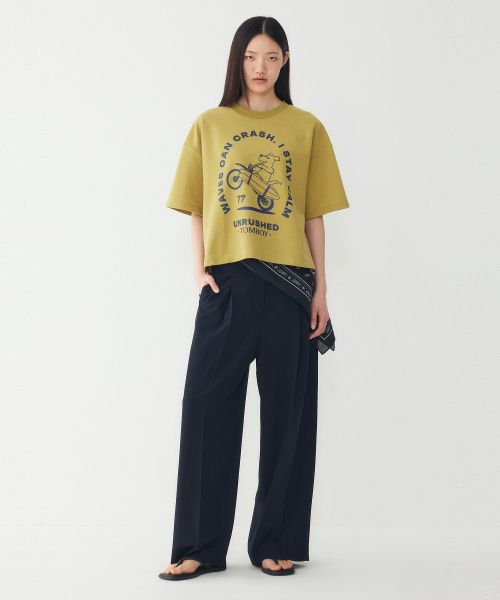 STUDIO TOMBOY(スタジオトムボーイ)の「キャラクタープリント半袖Tシャツ_オリーブ9106222211(Tシャツ/カットソー・レディース・オリーブ・OS)」の3枚目の写真