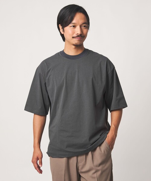 A DAY IN THE LIFE UNITED ARROWS(アデイインザライフユナイテッドアローズ)の「PERFECTEX ドットメッシュ カットソー-吸水速乾・ストレッチ・UVカット-<A DAY IN THE LIFE>(Tシャツ/カットソー・メンズ・ホワイト/ダークグレー/ネイビー・L/M)」の2枚目の写真