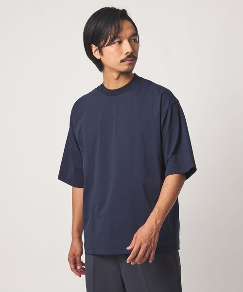 A DAY IN THE LIFE UNITED ARROWS(アデイインザライフユナイテッドアローズ)の「PERFECTEX ドットメッシュ カットソー-吸水速乾・ストレッチ・UVカット-<A DAY IN THE LIFE>(Tシャツ/カットソー・メンズ・ホワイト/ダークグレー/ネイビー・L/M)」の4枚目の写真