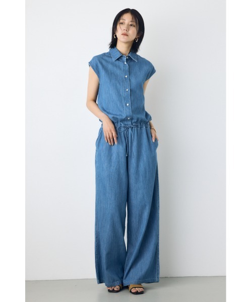 ⭐︎美品⭐︎AZUL by MOUSSY デニムオーバーオール ツナギ　フリーサイズ AZUL BY MOUSSY｜アズールバイマウジーのつなぎ/オールインワン