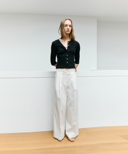 THE LILLE(ザ リル)の「Wide Pintuck Pants_Cream(スラックス・レディース・その他・SMALL)」の1枚目の写真