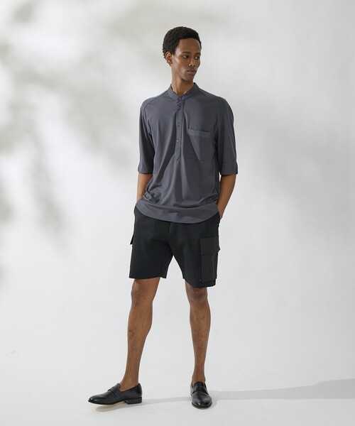 DESIGNWORKS（デザインワークス）の「【セットアップ対応】ドッキングニットショーツ（その他パンツ・メンズ・ライトグレー/ブラック・48/50/46）」の6枚目の写真
