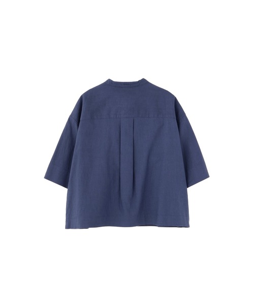 MHL.(エムエイチエル)の「SURFACE DYED COTTON LINEN(シャツ/ブラウス・レディース・インディゴブルー/ライトブラウン・1/2)」の3枚目の写真