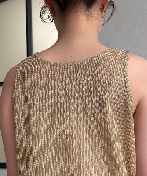 Chez toi(シェトワ)の「メタルメッシュドロスト切替ワンピース(ワンピース・レディース・ベージュ/チャコールグレー・FREE)」の17枚目の写真