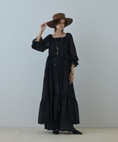 VIVIANO/ヴィヴィアーノ】hirt with Swell Ruffle Tulle/ラッフル