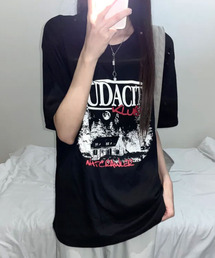 モノクロフォトプリント 半袖Tシャツ