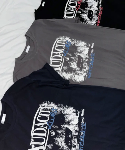 VIVID LADY(ビビッドレディー)の「モノクロフォトプリント 半袖Tシャツ(Tシャツ/カットソー・レディース・ブラック/チャコールグレー/ネイビー・FREE)」の14枚目の写真
