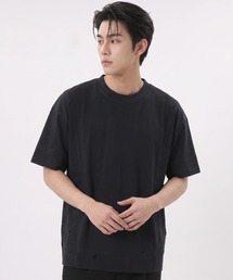 A'GEM/9 × .kom 『BENUSTA/ベヌスタ　』Eyelet Black Rhinestone T-shirt/アイレットブラックラインストーンTシャツ