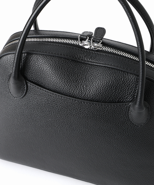MAISON CANAU(メゾンカナウ)の「MAISON CANAU メゾン カナウ カラー別注 ラウンドボストン M 26FW2(ボストンバッグ・レディース・ブラック/ブラウン・FREE)」の9枚目の写真