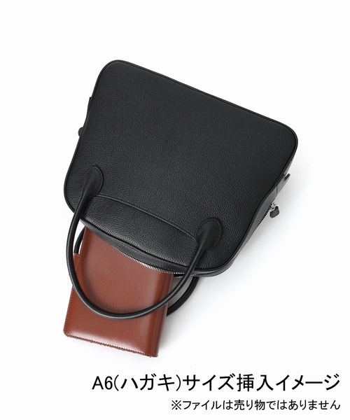 MAISON CANAU(メゾンカナウ)の「MAISON CANAU メゾン カナウ カラー別注 ラウンドボストン M 26FW2(ボストンバッグ・レディース・ブラック/ブラウン・FREE)」の15枚目の写真