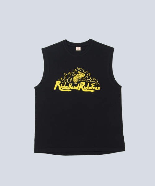 STANCE SEOUL(スタンス・ソウル)の「KDH FIRE RHRF SLEEVELESS TOP (BLACK)(Tシャツ/カットソー・レディース・その他・LARGE/MEDIUM/SMALL)」の1枚目の写真