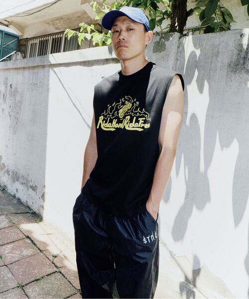 STANCE SEOUL(スタンス・ソウル)の「KDH FIRE RHRF SLEEVELESS TOP (BLACK)(Tシャツ/カットソー・レディース・その他・LARGE/MEDIUM/SMALL)」の2枚目の写真