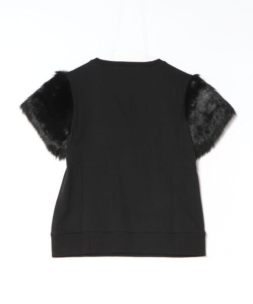 L.H.P（エルエイチピー）の「MOMENTEL/モーメンタル/Three Ribbon Black Fur Tee（Tシャツ/カットソー・レディース・ブラック・F）」の2枚目の写真