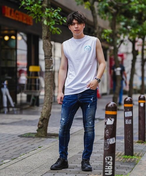 adamsJUGGLER(アダムスジャグラー)の「RTEG C.G ノースリーブ(タンクトップ・メンズ・ブラック/ホワイト・M/L)」の3枚目の写真