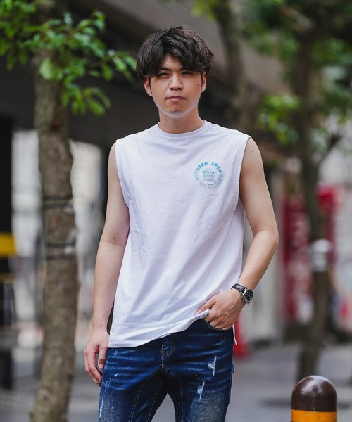 adamsJUGGLER(アダムスジャグラー)の「RTEG C.G ノースリーブ(タンクトップ・メンズ・ブラック/ホワイト・M/L)」の12枚目の写真
