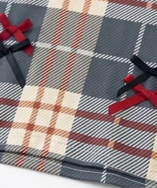 LA POMME petit(ラポミ・プチ)の「Bow Accent Contrast Plaid T(Tシャツ/カットソー・レディース・チェック・FREE)」の6枚目の写真