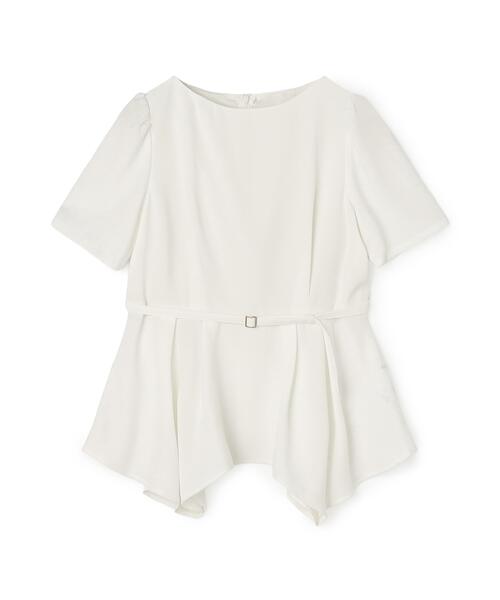 NATURAL BEAUTY BASIC(ナチュラルビューティーベーシック)の「イレヘムペプラムブラウス(シャツ/ブラウス・レディース・オフホワイト/グレー/ピンク・フリ-)」の14枚目の写真