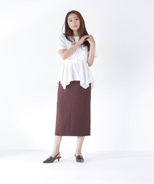 NATURAL BEAUTY BASIC(ナチュラルビューティーベーシック)の「イレヘムペプラムブラウス(シャツ/ブラウス・レディース・オフホワイト/グレー/ピンク・フリ-)」の19枚目の写真