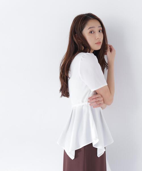 NATURAL BEAUTY BASIC(ナチュラルビューティーベーシック)の「イレヘムペプラムブラウス(シャツ/ブラウス・レディース・オフホワイト/グレー/ピンク・フリ-)」の20枚目の写真