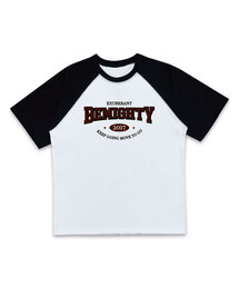 BEMIGHTY（ビーマイティー）の「カレッジオーバーサイズラグラン半袖Tシャツ（Tシャツ/カットソー）」