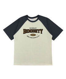 BEMIGHTY（ビーマイティー）の「カレッジオーバーサイズラグラン半袖Tシャツ（Tシャツ/カットソー）」