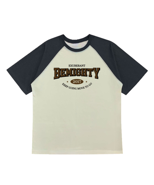 BEMIGHTY(ビーマイティー)の「カレッジオーバーサイズラグラン半袖Tシャツ(Tシャツ/カットソー・メンズ・ホワイト/Cream・MEDIUM/LARGE/X-LARGE)」の4枚目の写真
